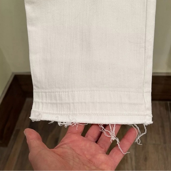 Nili Lotan "The Mott" White Denim Cropped Straight Leg Jeans - MSRP $395 - Picture 6 of 6